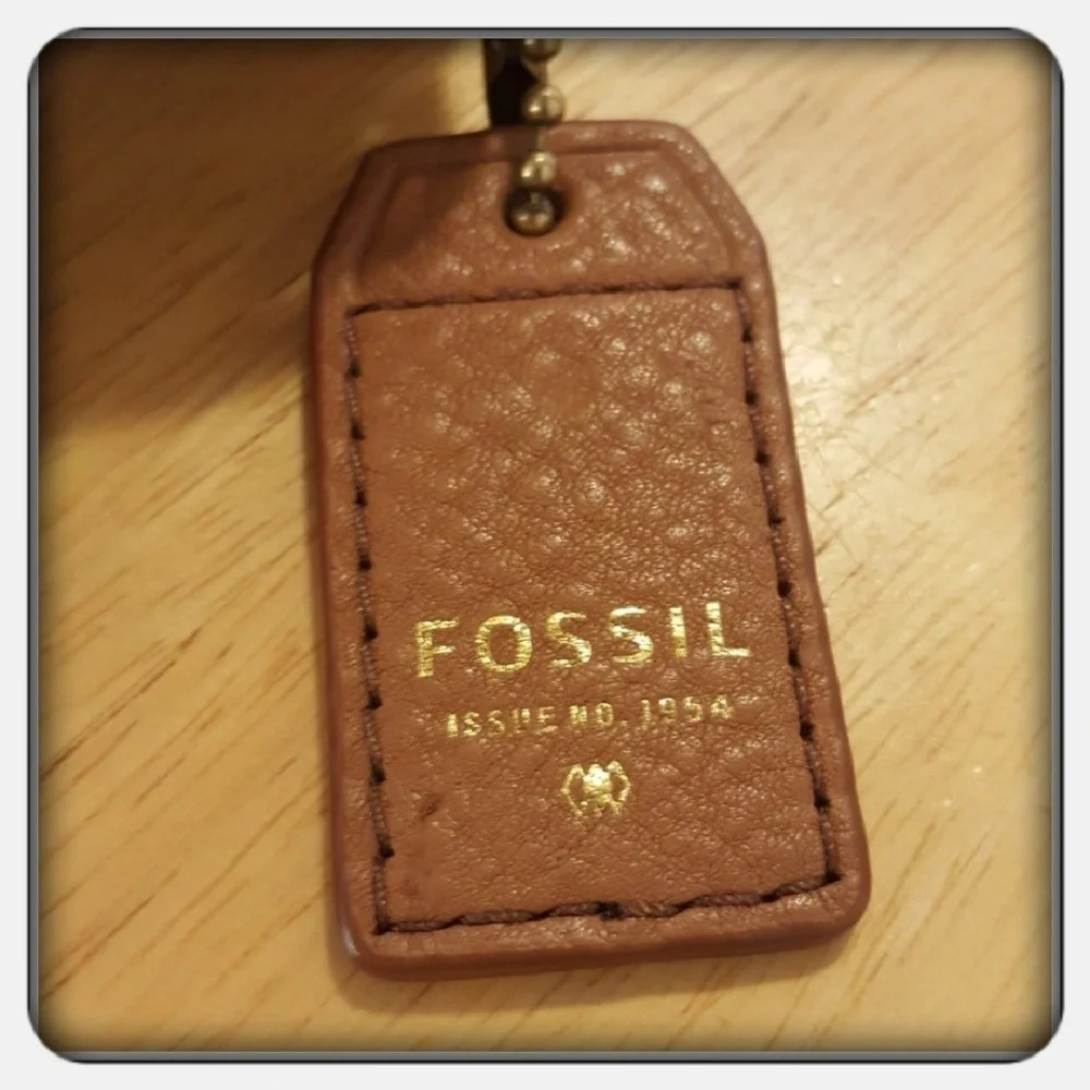 Genuine Leather Large Saddle Fossil Karli Hobo